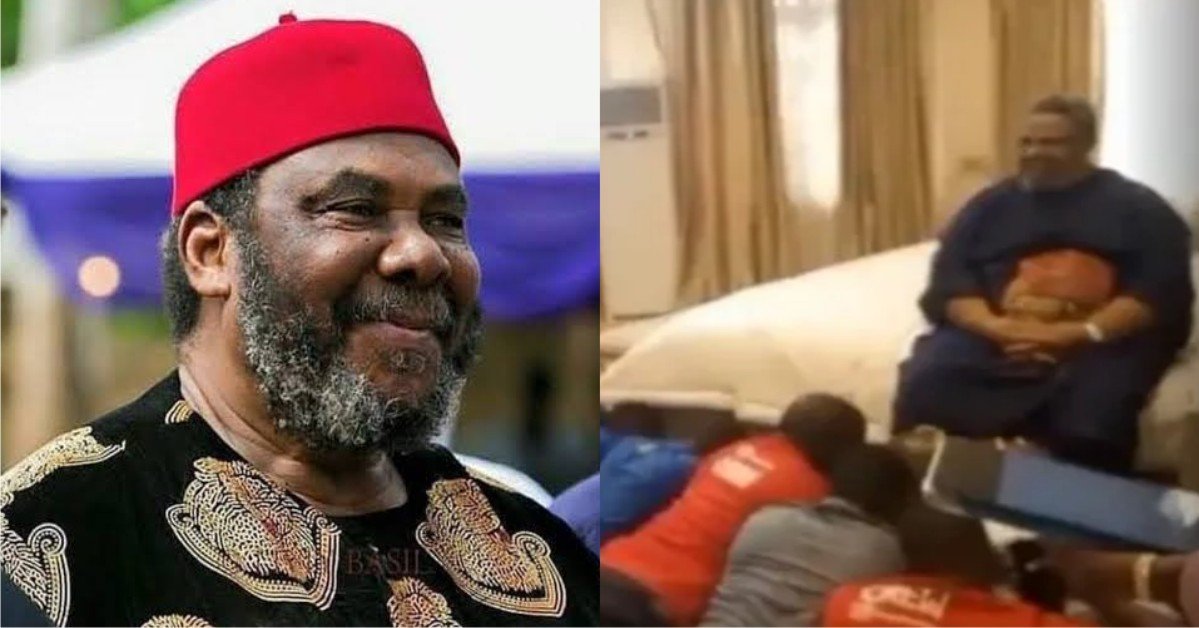 Moment Pete Edochie Prayed For Young Actors To Succeed As They Bow To Him (Video)