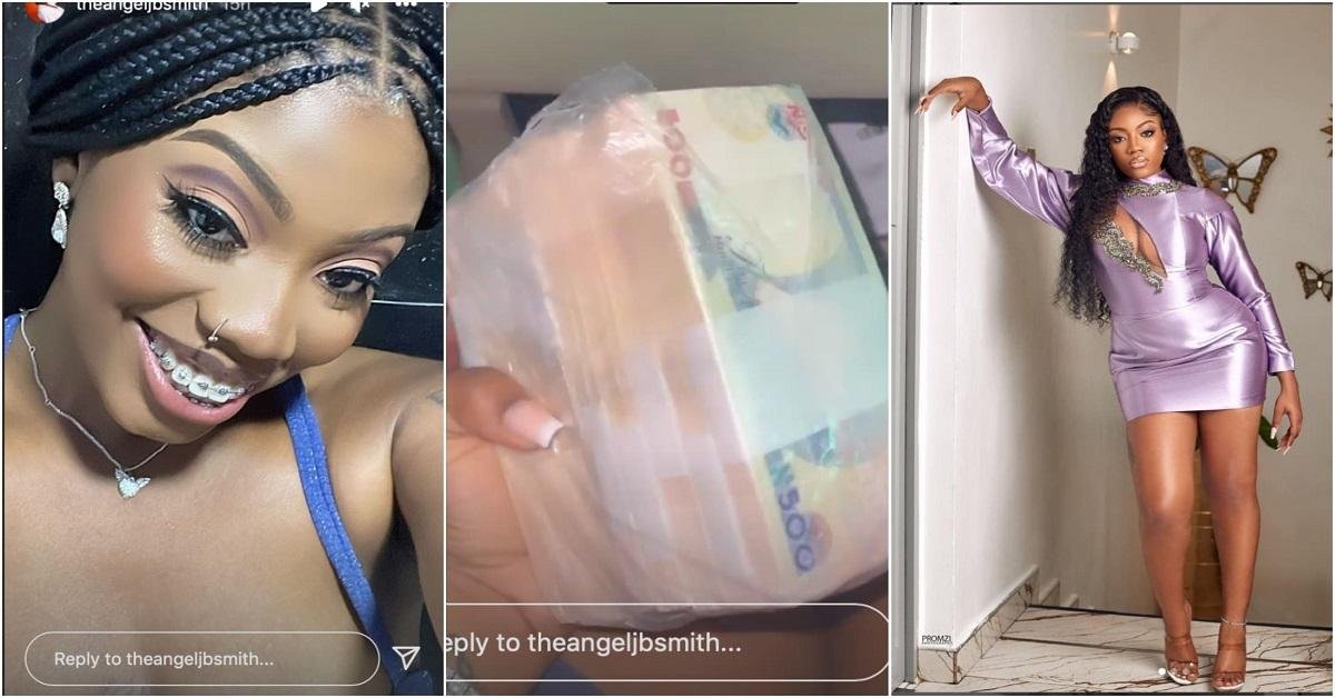 ‘It’s Hookup Money...’- Fans Drag BBNaija’s Angel After She Showed Off Bundle Of Cash She Got In Club