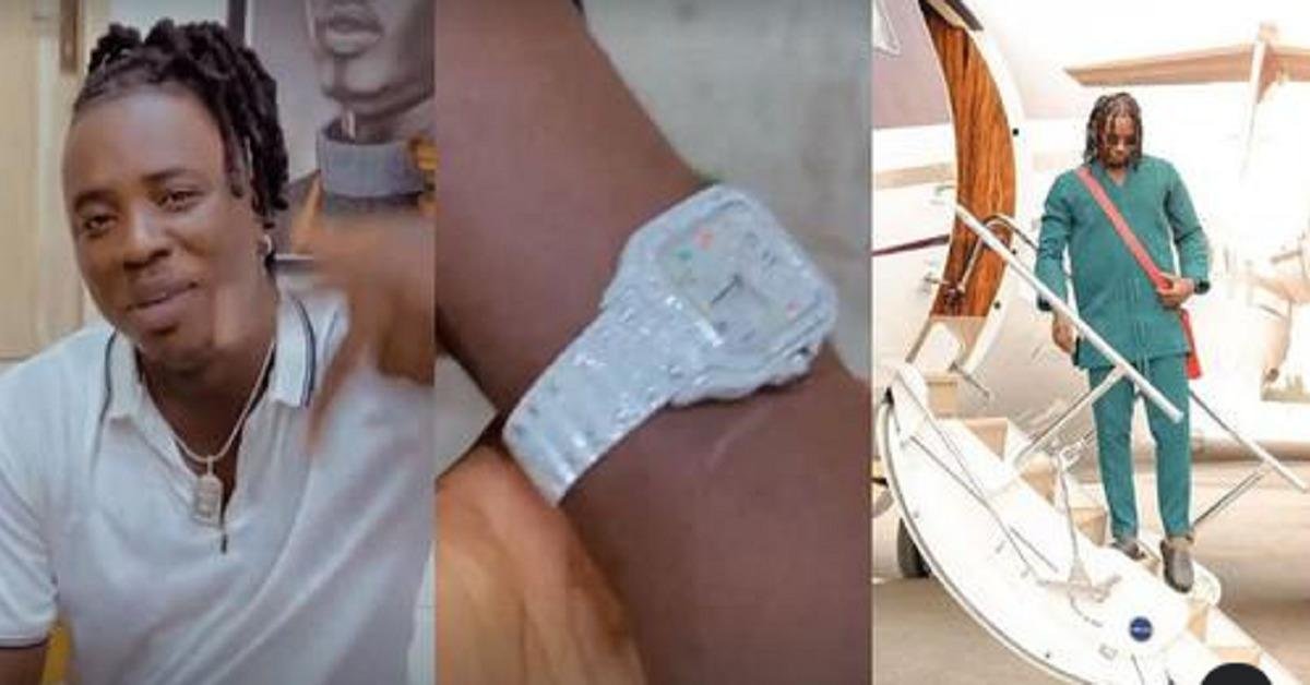 Hours after acquiring 4th Benz, Lord Lamba splashes millions on pieces of diamond jewellery (Videos)