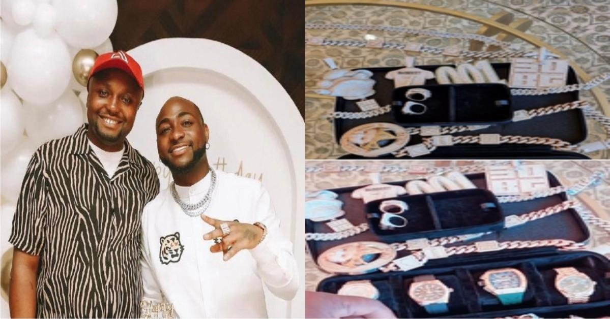 Davido's Aide, Isreal DMW Shows Off Singer's Diamond Collections Worth Hundred Of Millions (Video)