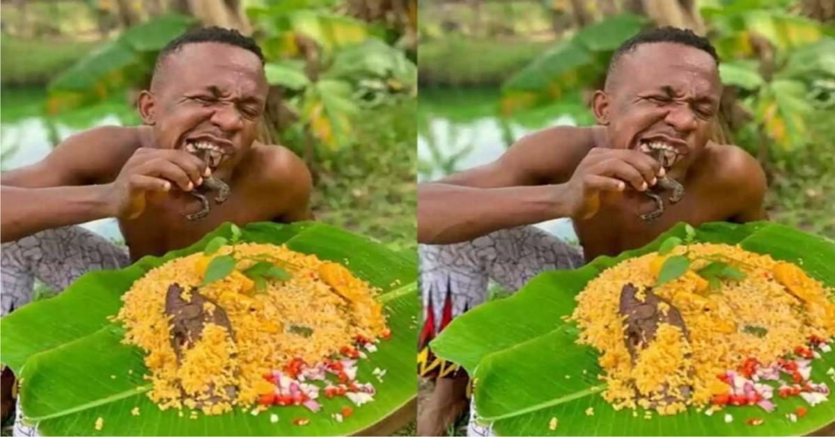 Man Shares Photo Of Himself Eating Frog Meat, Reveals The Benefits(Photos)