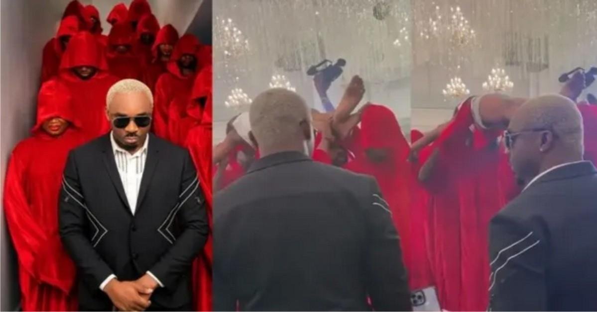 Socialite Pretty Mike Storms Birthday Party With Occultic Group(Video)