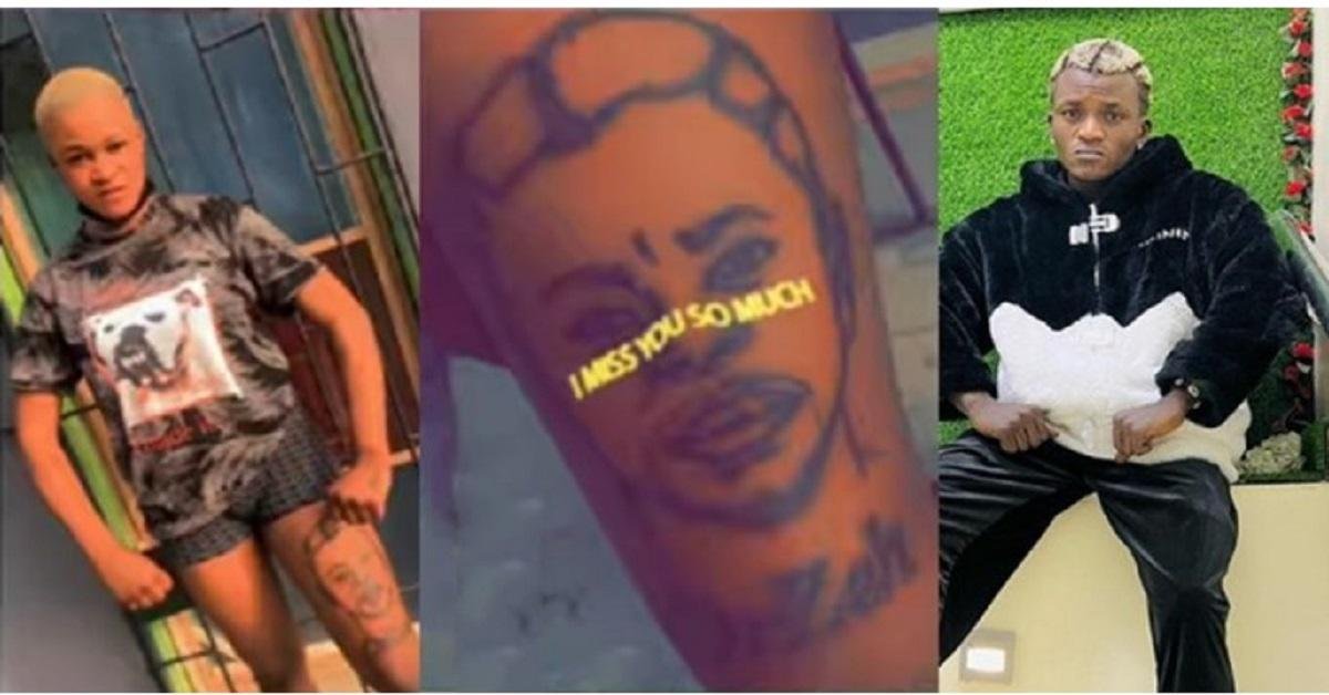 A Female Fan Of Portable Has Declared Her Love To him As She Inks A Big Tattoo Of His Face On Her Thigh