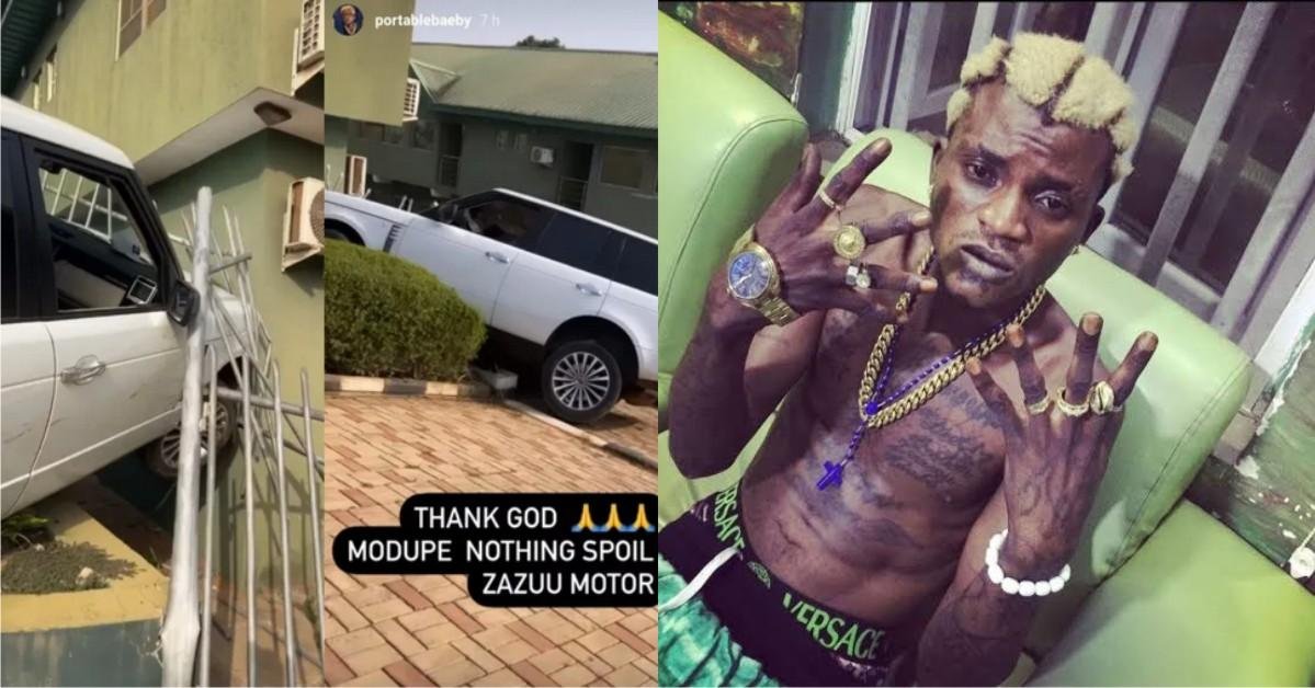 Spiritual Attack: Singer, Portable Involved In Auto Crash With His Range Rover(video)