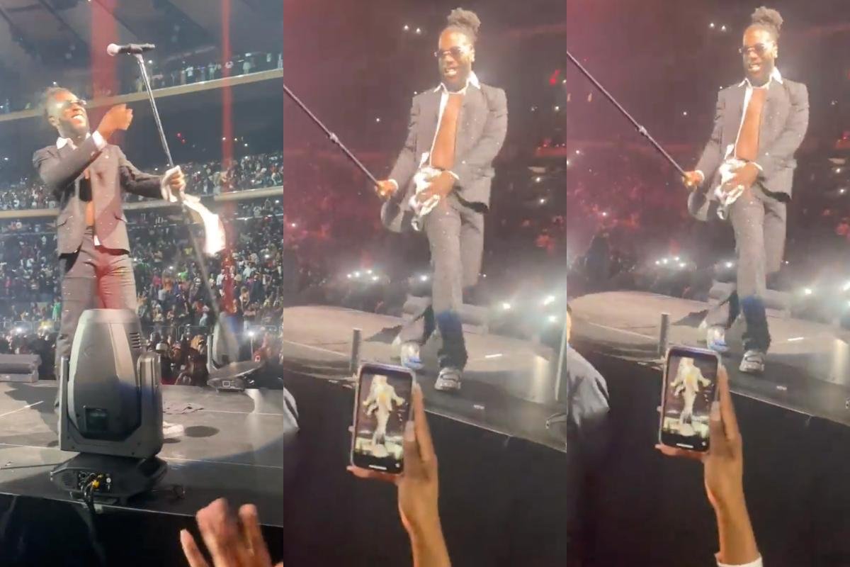 Viral Video Captures Moment Female Fans Threw Their Bras & Panties At Burna Boy While Performing At The Madison Square Garden