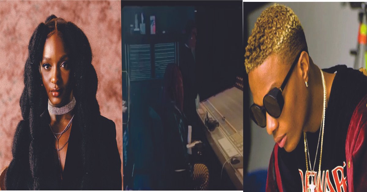 Wizkid Whoas Fans As He is Spotted In The Studio With Ayra Starr (Photos)