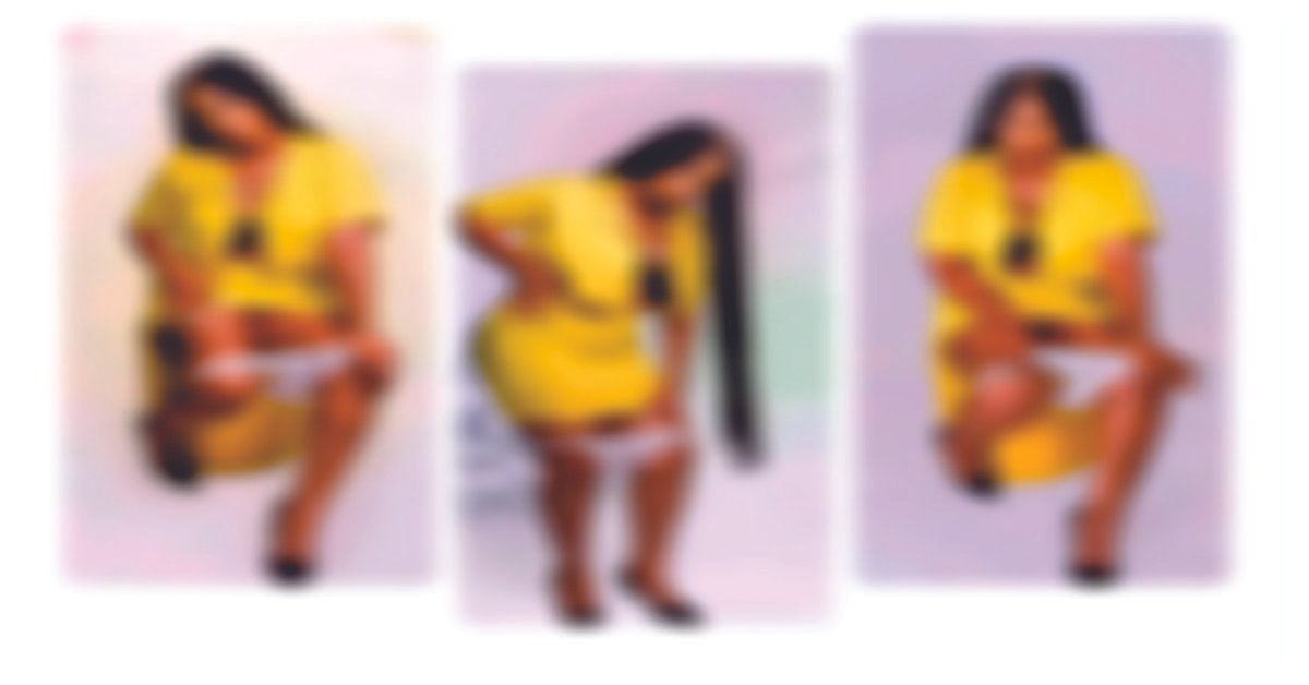 Lady goes viral after posing in her underwear for a photograph