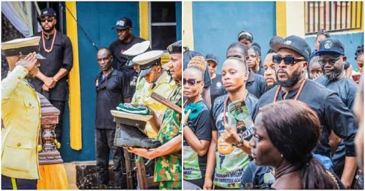 Condolence Messages Pour In As Actor Nosa Rex Lays Late Father to Rest | Buried In Military-Style