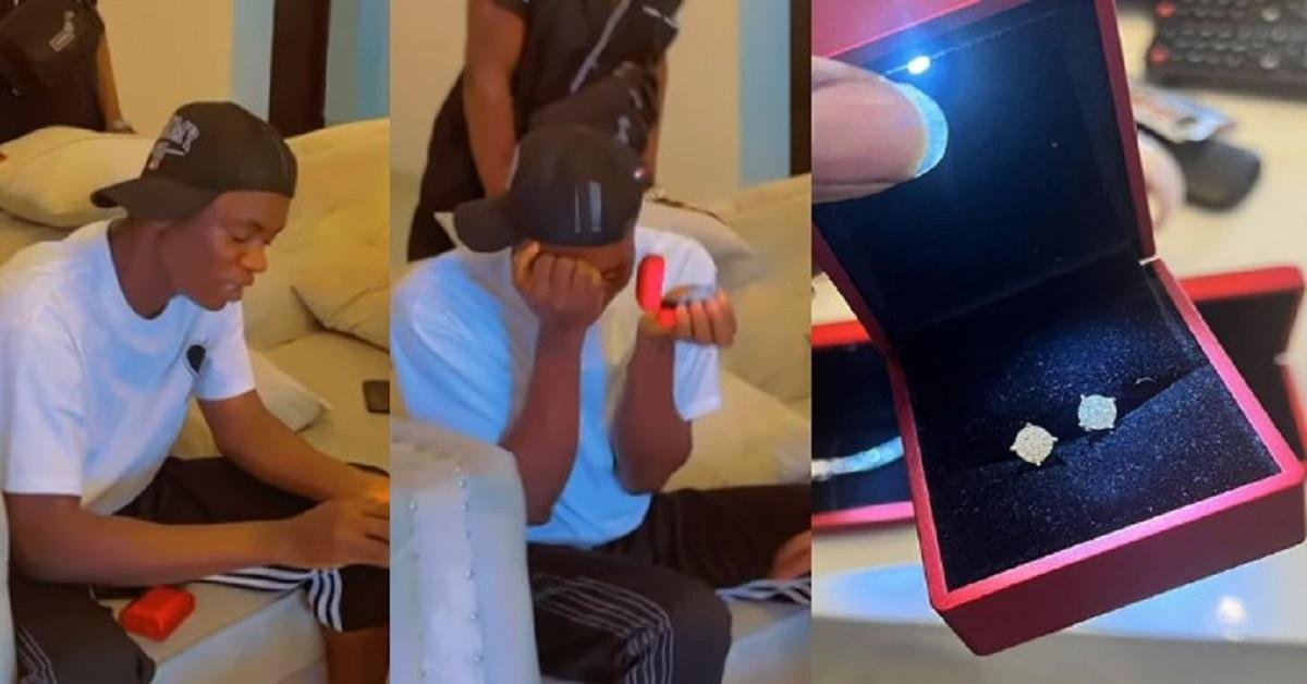 Comedian, OGB Recent Felt Like Crying As He Is Gifted A Set Of Diamond Earring and Necklace