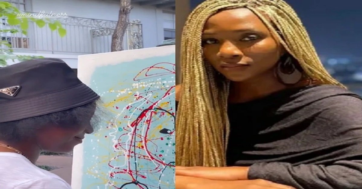 Actress Genevieve Nnaji Spotted Painting In New Instastory Video - Her Looks Not Good