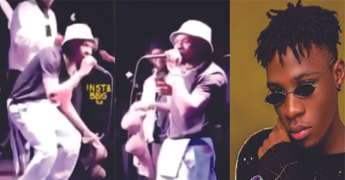 Moments Joeboy Rocked Fan’s Bra With Pride After It Was Thrown To Him During Stage Performance [Video]