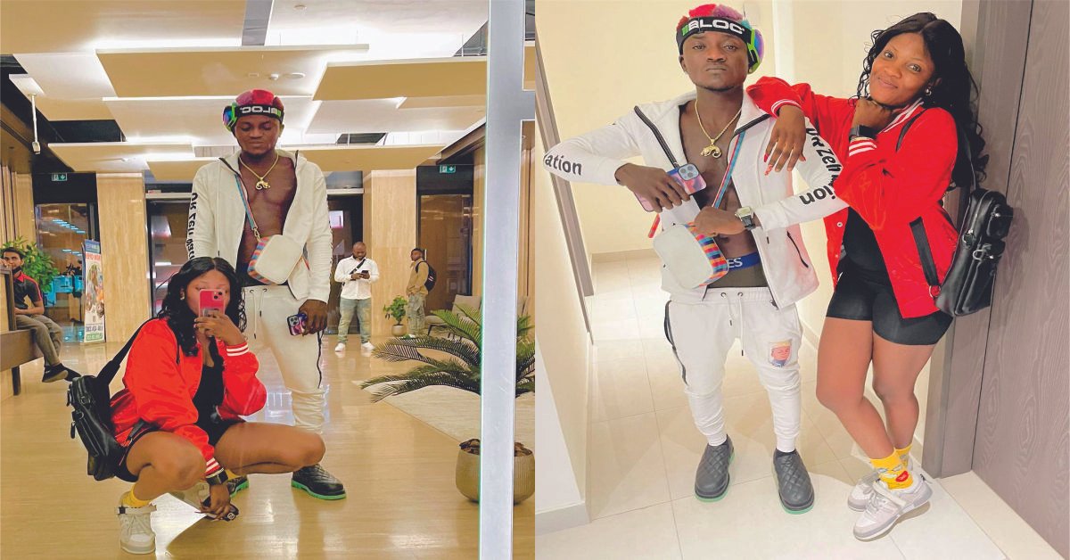 Portable Stirs Reactions After Showing-Off His Pretty Manager As They Pose For The Camera Together In Dubai
