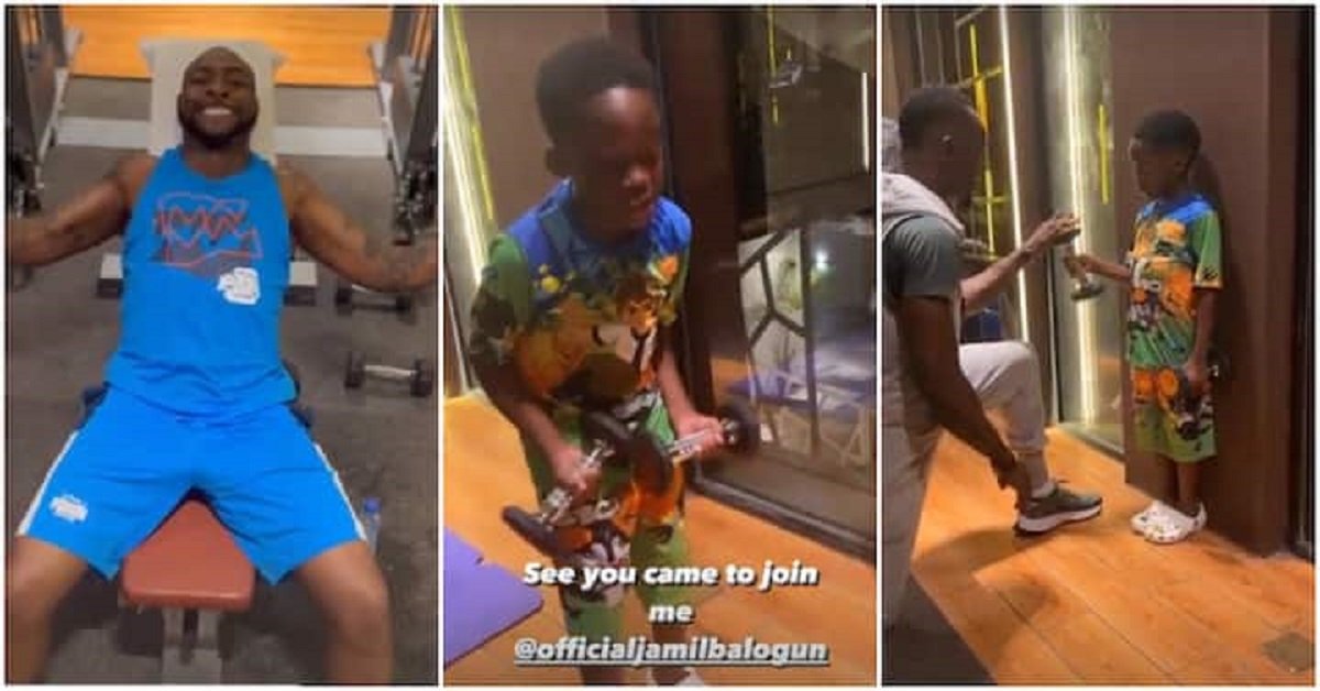 I’m Stronger Than Your Daddy, Davido Tells Tiwa Savage’s Son Jamil (Video)