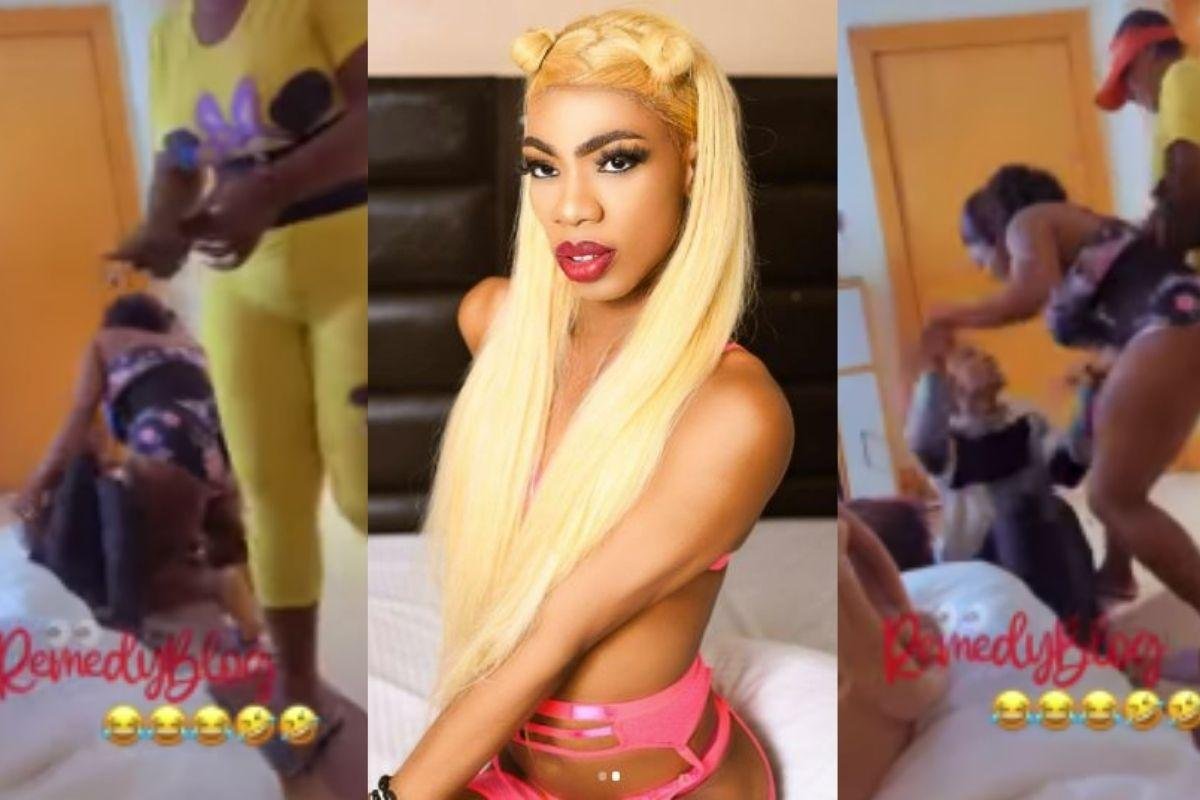 ‘Let’s See If It Will Stand’ – James Brown Begs As Some Ladies Try To Verify Whether He Is A Male Or Female (VIDEO)