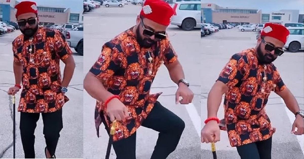 Viral Video Captures Oyibo Man Rocking Isiagu Dancing Like A Pro To Flavour’s Song - Levels