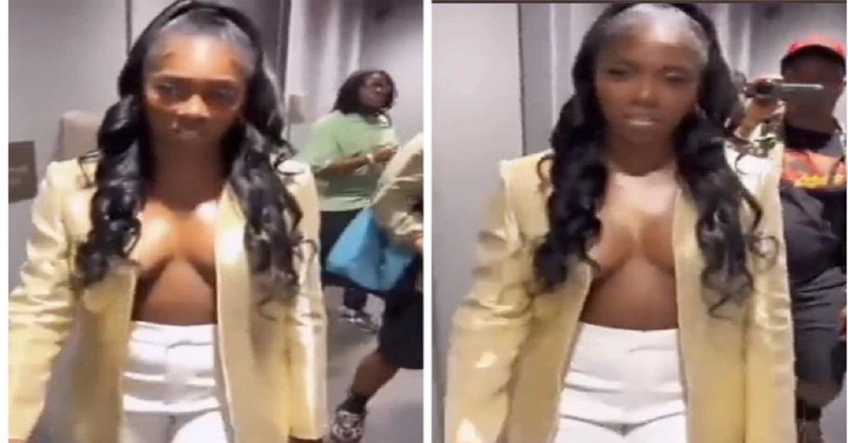 Video: Tiwa Savage Uncomfortable Braless Outfit Sparks Reactions On Twitter