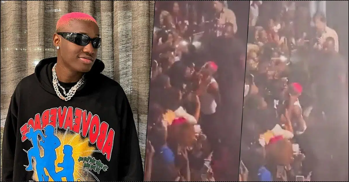 Singer Ruger Suffers Another Harassment On Stage, As A Fan Forcefully Kissed Him (Video)