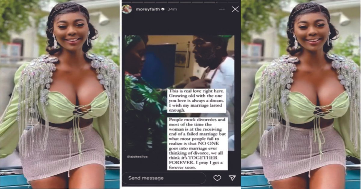 I wish my marriage lasted enough - Faith Morey reacts to video of Actress Joke Silva dressing up her husband (video)