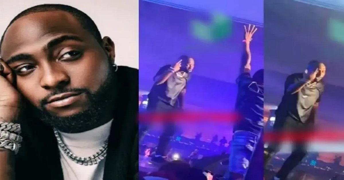 “Is something wrong with your head?” – Davido to fan who tried to join him on stage