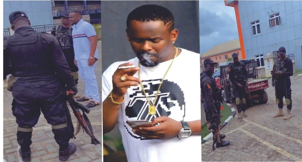 Nollywood Actor, Zubby Michael Spark Reactions As He Shows Off His Body Guards On IG