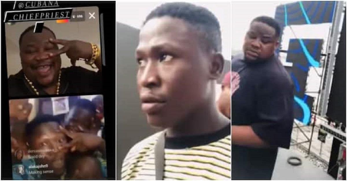 “I Go Send N500k” - Family Screams With Joy in Sweet Video As Cubana Chiefpriest Gifts Boy Who Recorded Him on IG