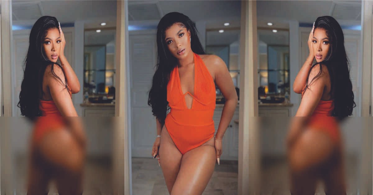 “She don go do yansh too” – Reactions as Liquorose flaunts her curvaceous backside in new photo post