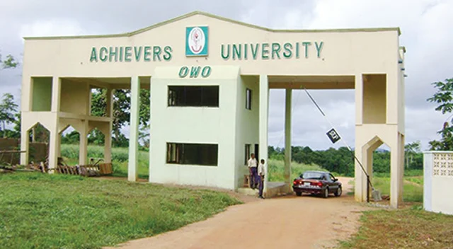 Achievers University Post-UTME/DE 2022: Cut-off marks ,Eligibility and Registration details