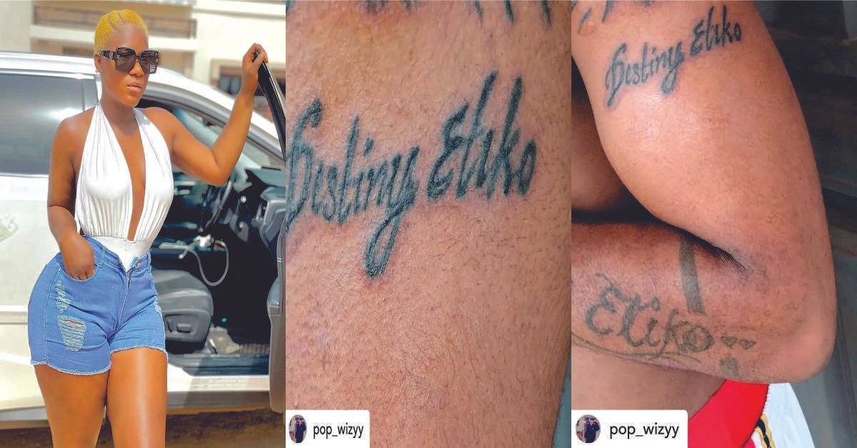 Actress Destiny Etiko appreciates fan who tattooed her full name on his hand (Photo)