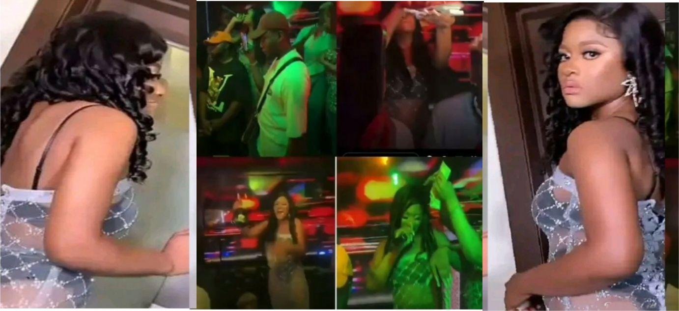 Video: BBNaija’s Phyna sets tongues wagging over her see-through outfit to a Show in Warri