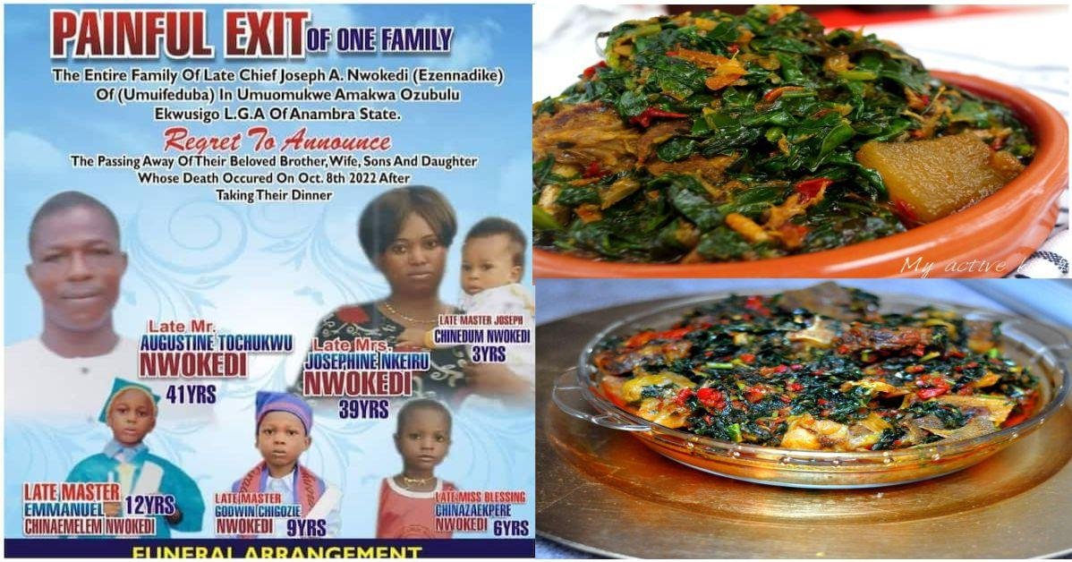 “Wikedness”- Father, Mum & 4 Kids Die After Having Dinner, Family Announces Burial