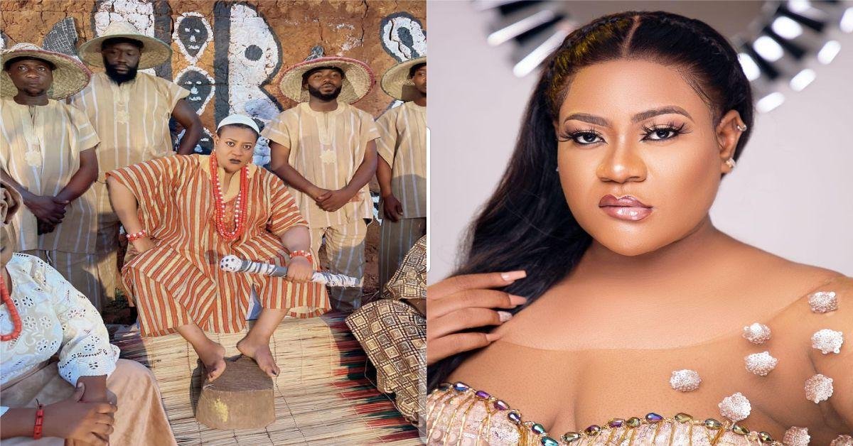 "Clear road for NBS" - Fans React As Nkechi Blessing Shares A Photo Of Herself From A Movie Set
