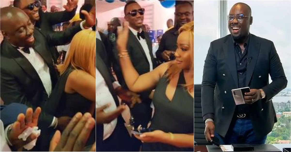Video: Moment Obi Cubana’s wife ‘smacked’ him for grinding her hard in public