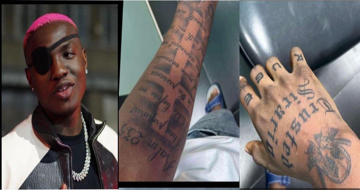 Ruger Gets His First Tattoo Which Contains A Popular Bible Verse