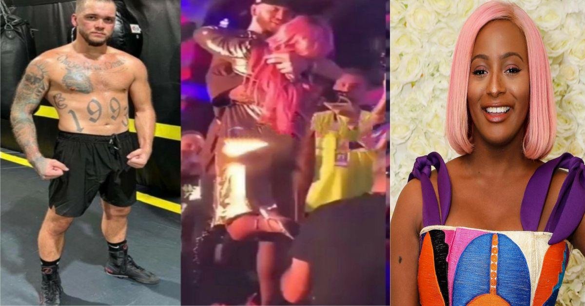 VIDEO: Lovely moment DJ Cuppy gets proposed by her white boyfriend, kissed him at public event