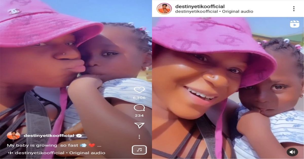 "So the other one disrespected you" - Reactions As Destiny Etiko Shows Off Her Newly Adopted Child