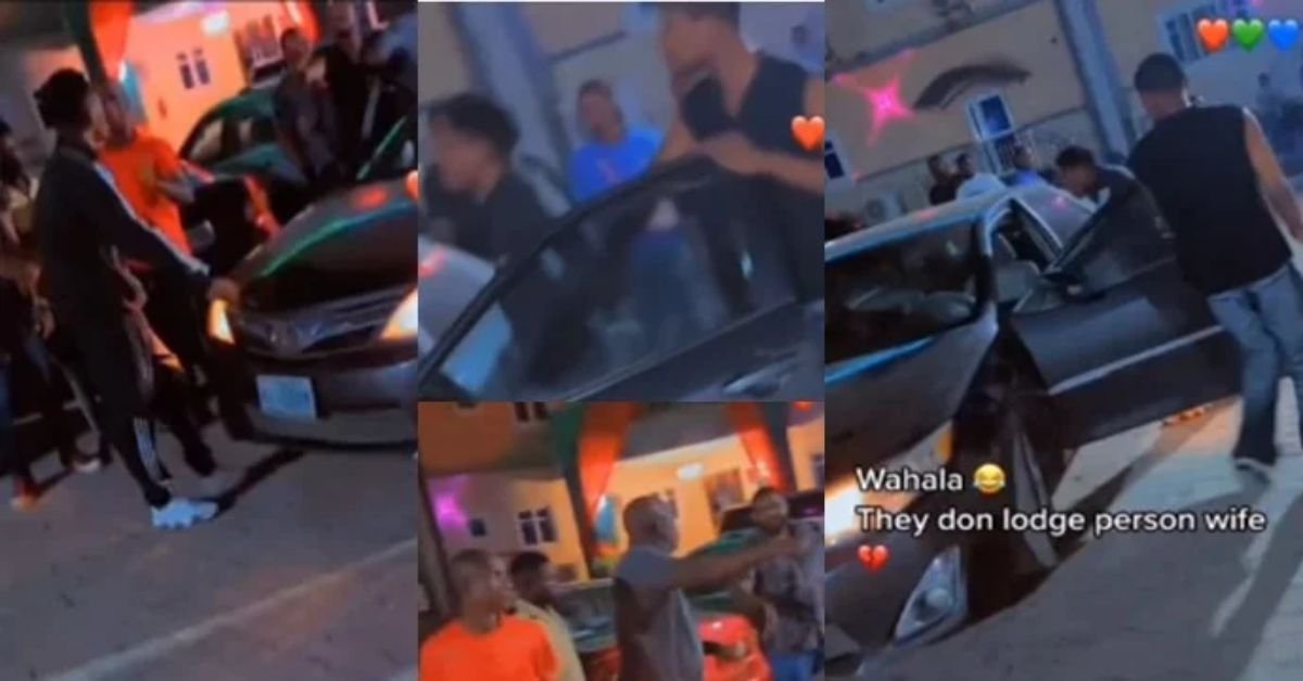Moment Husband storms hotel after being informed that his wife lodged with another man