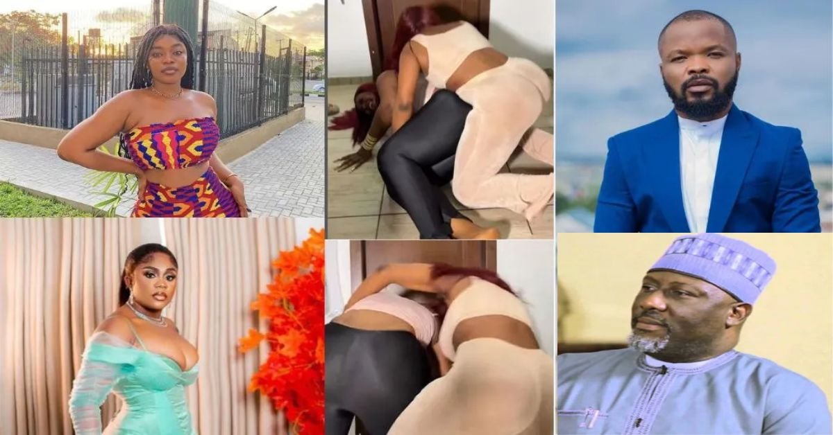"Nedu Caught Us" - Ashmusy and Ada Jesus fight dirty after allegations of OAP Nedu walking in on them while with the Dino Melaye (Video)