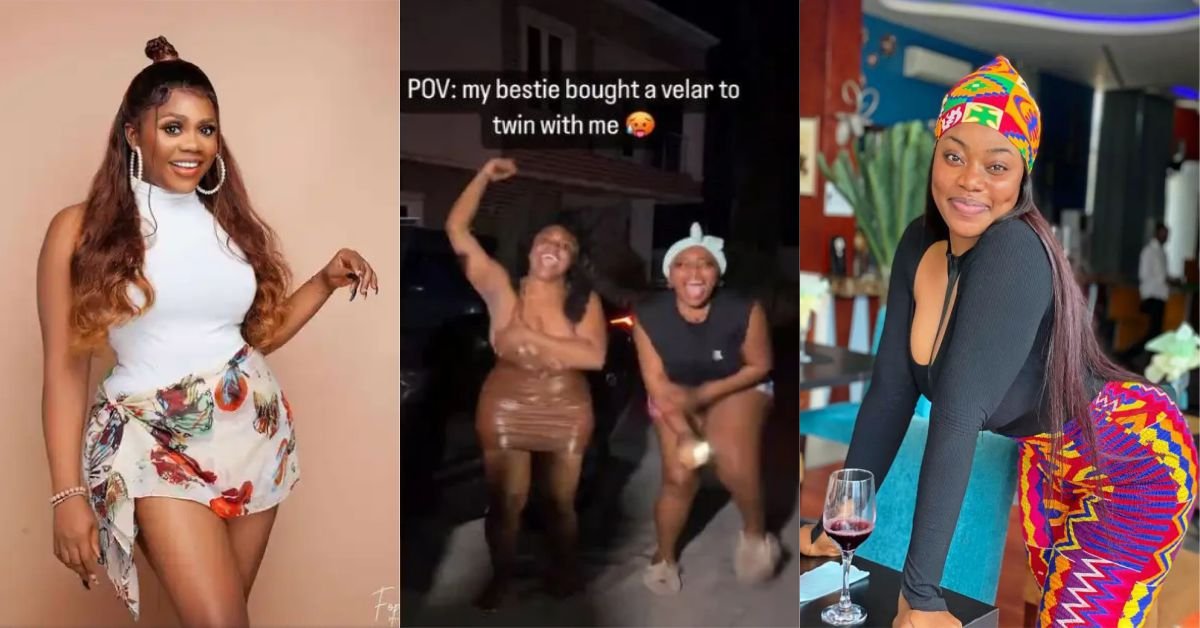 “We went from danfo girls to uber girls to velar girls” – Comedian Ashmusy celebrates bestie Ada Jesus as she acquires a Range Rover Velar (Video)