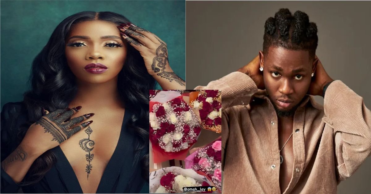 Afrobeats Superstar, Tiwa Savage Shares The Picture Of The Flowers Omah Lay Sent To Her