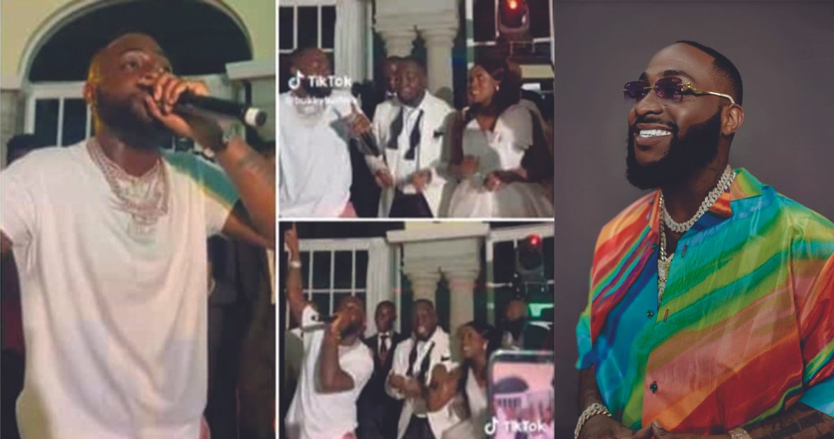 Moment Davido thrills couple with electrifying performance at their wedding in Barcelona -VIDEO