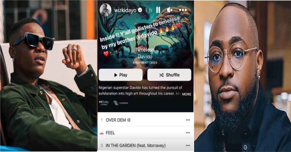 "Y’all go listen to timeless"- Wizkid calls Davido his brother, urges fans to stream his new album