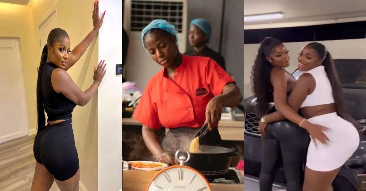 “Easy girls dress like that” – Mixed reactions as steamy video of Hilda Buci and female friend goes viral