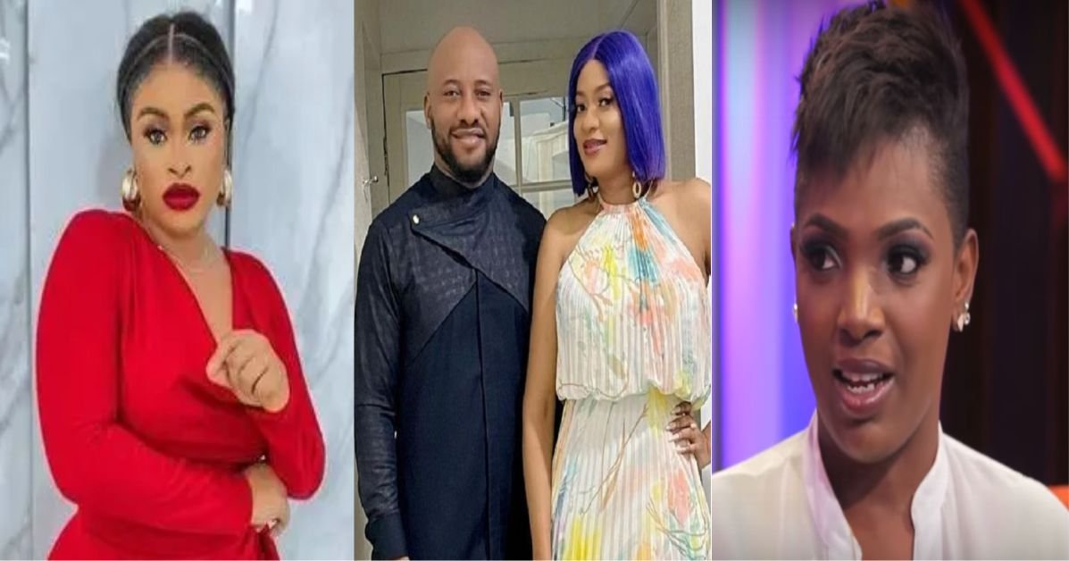 Moment Sarah Martins shades May Edochie as she commends Annie Idibia for defending 2baba