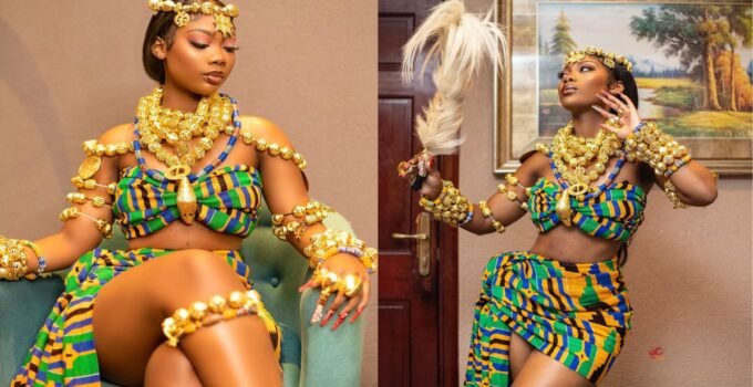 "What A Beauty" - Reactions As BBTitans Star, Blue Aiva Shares New Photos Of Herself In Cultural Outfit ( See Pictures)