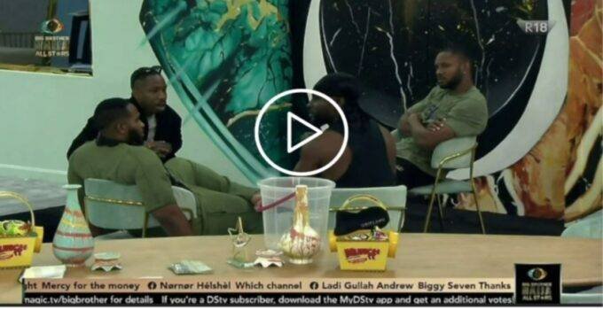 HOH Kiddwaya and Fellow Male Housemates Hatch a Plan To Make CeeC and Alex Fight (Video)