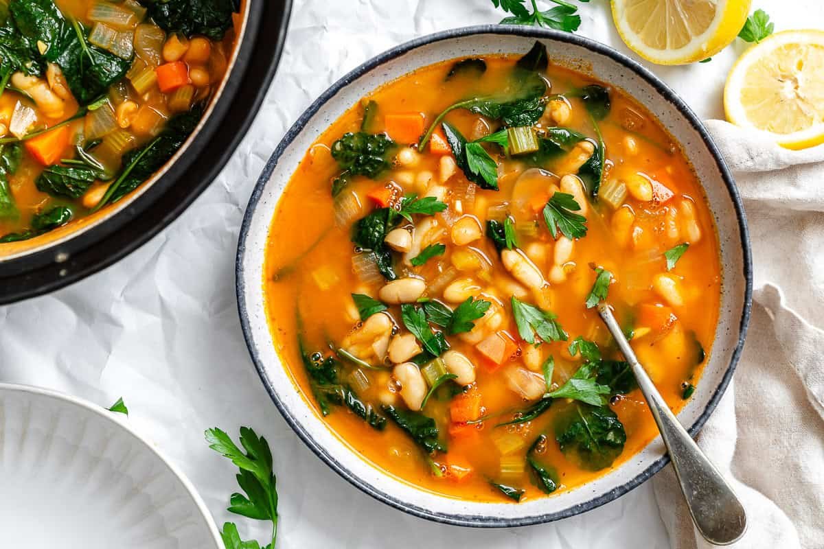 Tuscan White Bean Soup [With Kale]