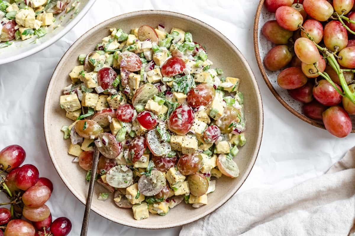 Vegan Chicken and California Grape Salad