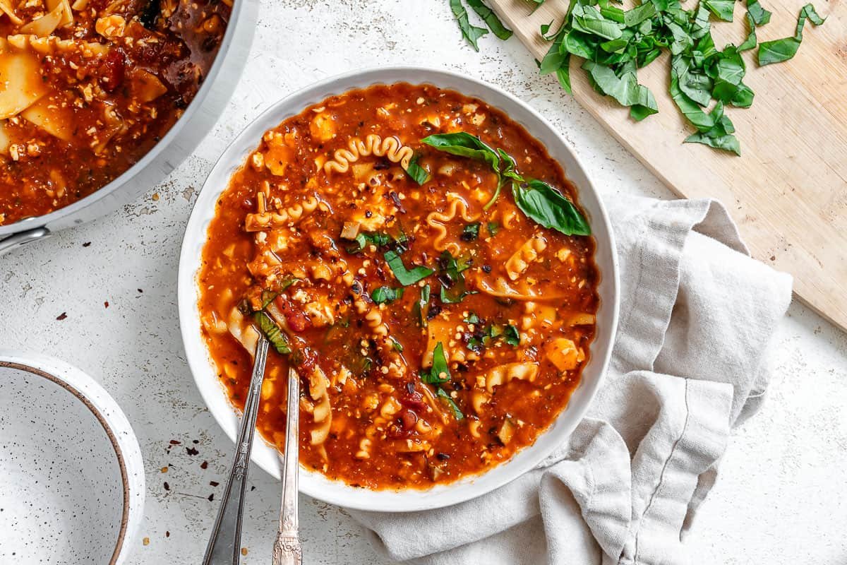 Vegan Lasagna Soup