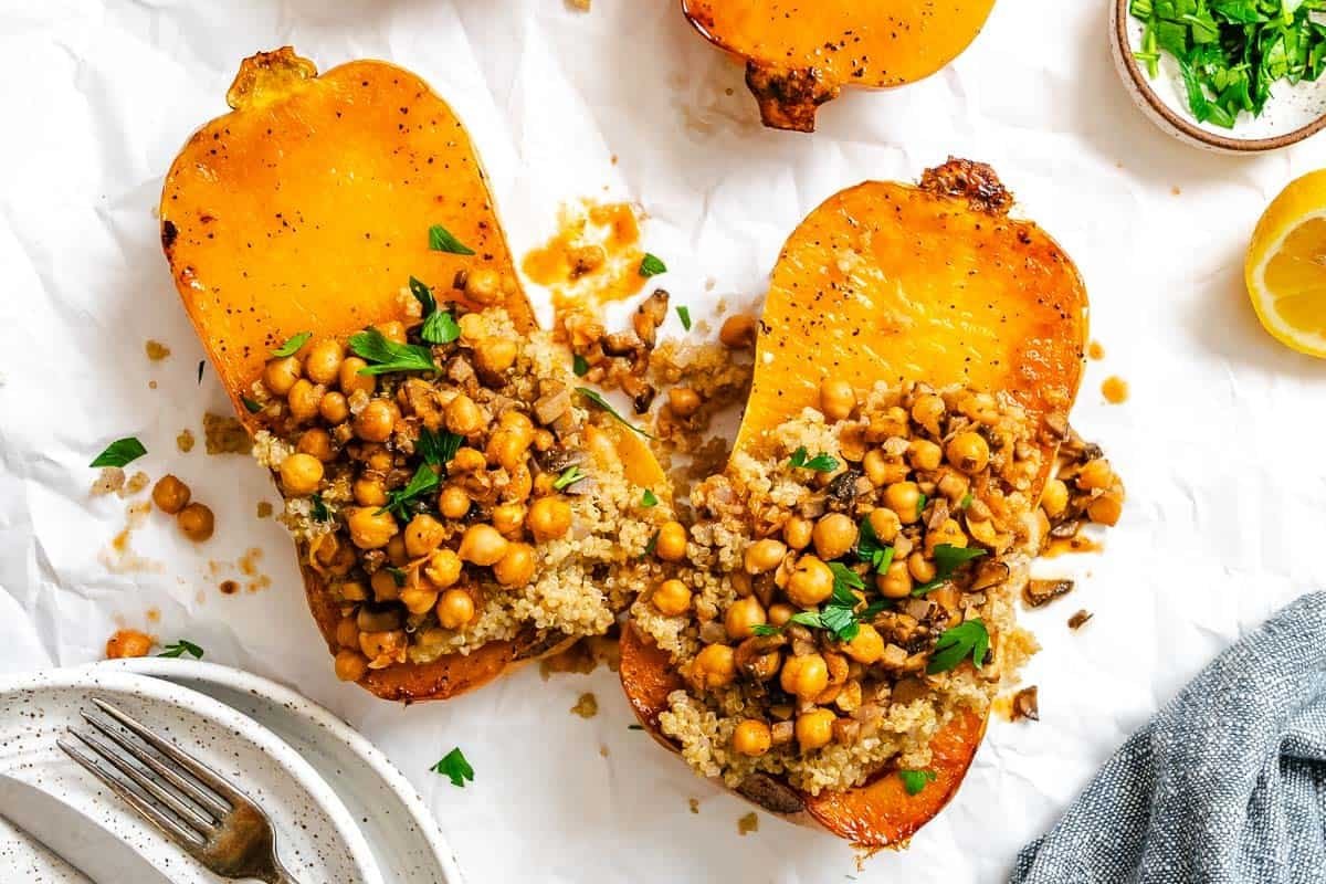Vegan Stuffed Butternut Squash