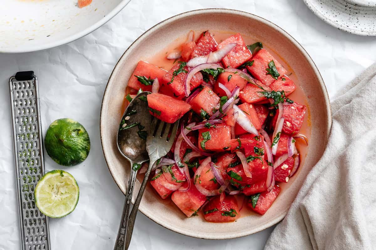 Watermelon Basil Salad